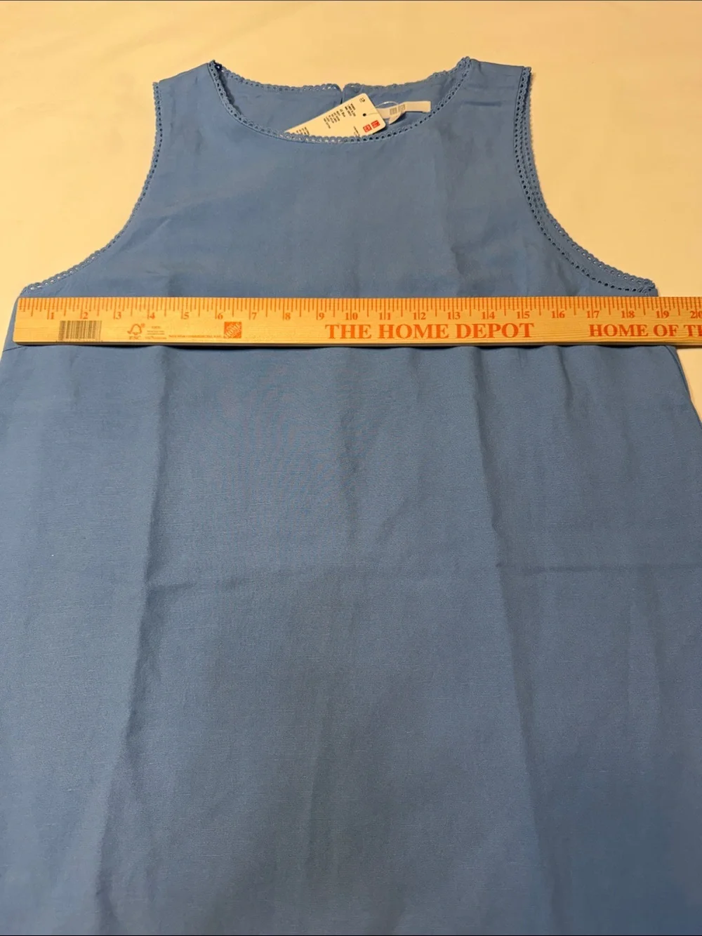 Uniqlo Blue Linen-Blend Mini Dress M NWT - Picture 5 of 8